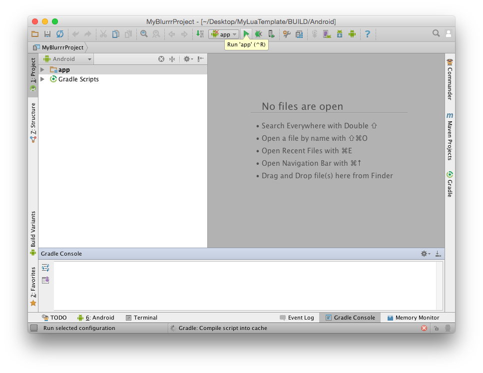 Android Studio Run Button
