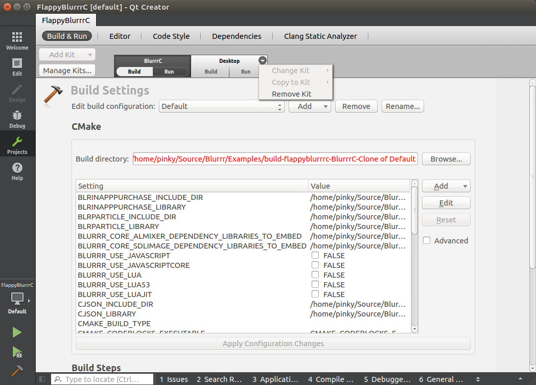 Qt Creator Remove Kit
