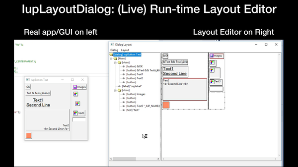 IupLayoutDialog: (Live) Run-time Layout Editor