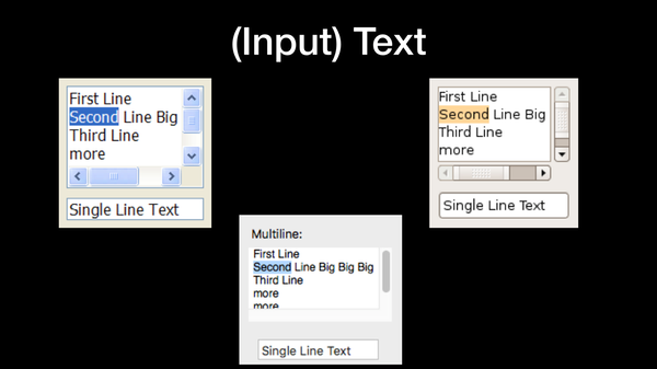 (Input) Text
IUP Native Widgets compared for Windows, GTK, Mac.
