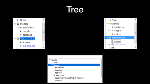Tree
IUP Native Widgets compared for Windows, GTK, Mac.
