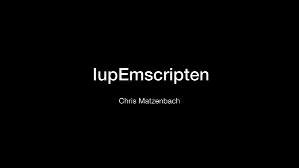 IupEmscripten (Chris Matzenbach)