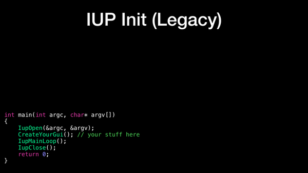 IUP Init code (legacy)
