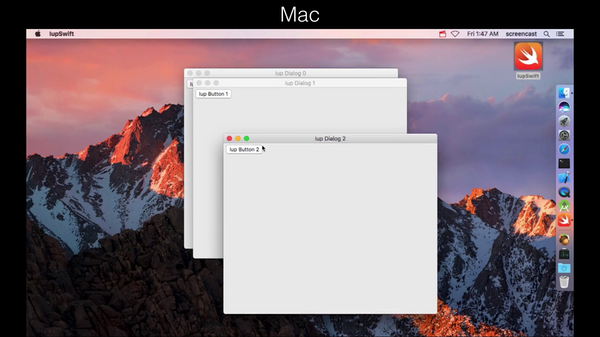 Mac Dialog & Button demo